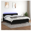 Image de Boxspring met matras en LED stof zwart 180x200 cm3133415