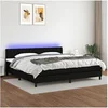Image de Boxspring met matras en LED stof zwart 200x200 cm3133423