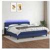 Image de Boxspring met matras en LED stof blauw 200x200 cm3133427