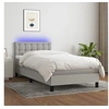 Image de Boxspring met matras en LED stof lichtgrijs 80x200 cm3133429