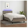 Image de Boxspring met matras en LED stof taupe 80x200 cm3133433