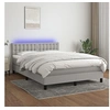 Image de Boxspring met matras en LED stof lichtgrijs 140x200 cm3133477
