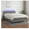 Image de Boxspring met matras en LED stof donkergrijs 140x200 cm3133478