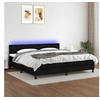 Image de Boxspring met matras en LED stof zwart 200x200 cm3133503