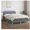 Image de Boxspring met matras en LED stof donkergrijs 140x190 cm3133550