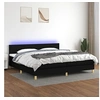 Image de Boxspring met matras en LED stof zwart 200x200 cm3133583