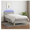 Image de Boxspring met matras en LED stof lichtgrijs 80x200 cm3133589