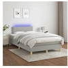 Image de Boxspring met matras en LED stof lichtgrijs 120x200 cm3133621