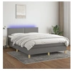 Image de Boxspring met matras en LED stof donkergrijs 140x190 cm3133630