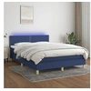 Image de Boxspring met matras en LED stof blauw 140x200 cm3133643