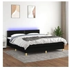 Image de Boxspring met matras en LED stof zwart 180x200 cm3133655