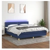 Image de Boxspring met matras en LED stof blauw 180x200 cm3133659
