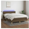 Image de Boxspring met matras en LED stof donkerbruin 140x200 cm3133720