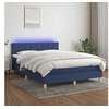 Image de Boxspring met matras en LED stof blauw 140x200 cm 3133723