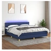 Image de Boxspring met matras en LED stof blauw 160x200 cm3133731