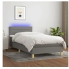 Image de Boxspring met matras en LED stof donkergrijs 90x200 cm3133766