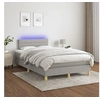 Image de Boxspring met matras en LED stof lichtgrijs 120x200 cm3133781