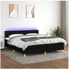 Image de Boxspring met matras en LED stof zwart 180x200 cm3133815