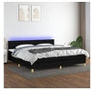 Image de Boxspring met matras en LED stof zwart 200x200 cm3133823