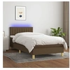 Image de Boxspring met matras en LED stof donkerbruin 80x200 cm3133832