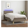 Image de Boxspring met matras en LED stof taupe 80x200 cm3133849