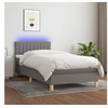 Image de Boxspring met matras en LED stof donkergrijs 100x200 cm3133854