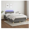Image de Boxspring met matras en LED stof donkergrijs 120x200 cm3133862