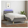 Image de Boxspring met matras en LED stof donkergrijs 80x200 cm3133910