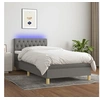 Image de Boxspring met matras en LED stof donkergrijs 90x200 cm3133926