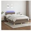 Image de Boxspring met matras en LED stof taupe 120x200 cm3133945