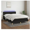 Image de Boxspring met matras en LED stof zwart 140x200 cm3133959