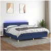 Image de Boxspring met matras en LED stof blauw 160x200 cm3133971