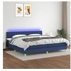 Image de Boxspring met matras en LED stof blauw 200x200 cm3133987