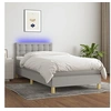 Image de Boxspring met matras en LED stof lichtgrijs 80x200 cm3133989