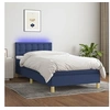 Image de Boxspring met matras en LED stof blauw 100x200 cm3134019