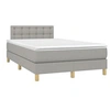 Image de Boxspring met matras en LED stof lichtgrijs 120x200 cm3134021