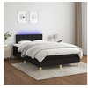 Image de Boxspring met matras en LED stof zwart 120x200 cm3134023