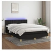 Image de Boxspring met matras en LED stof zwart 140x200 cm3134039