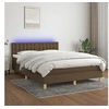 Image de Boxspring met matras en LED stof donkerbruin 140x200 cm3134040
