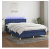 Image de Boxspring met matras en LED stof blauw 140x200 cm3134043