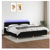 Image de Boxspring met matras en LED stof zwart 200x200 cm3134063