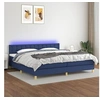Image de Boxspring met matras en LED stof blauw 200x200 cm3134067