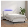 Image de Boxspring met matras en LED kunstleer wit 80x200 cm3134070