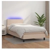 Image de Boxspring met matras en LED kunstleer cappuccinokleur 90x200 cm3134086