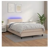 Image de Boxspring met matras en LED kunstleer cappuccinokleur 120x200cm3134098