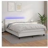 Image de Boxspring met matras en LED kunstleer zwart 140x190 cm3134100