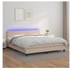 Image de Boxspring met matras en LED kunstleer cappuccinokleur 180x200cm3134122