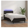 Image de Boxspring met matras en LED kunstleer zwart 100x200 cm3134147