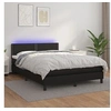 Image de Boxspring met matras en LED kunstleer zwart 140x200 cm3134165