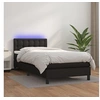 Image de Boxspring met matras en LED kunstleer zwart 90x200 cm3134201
